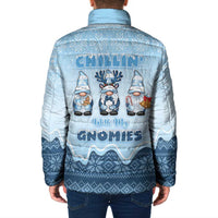Chillin With My Gnomies Padded Jacket Merry Christmas - Wonder Print Shop