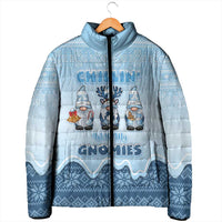 Chillin With My Gnomies Padded Jacket Merry Christmas - Wonder Print Shop