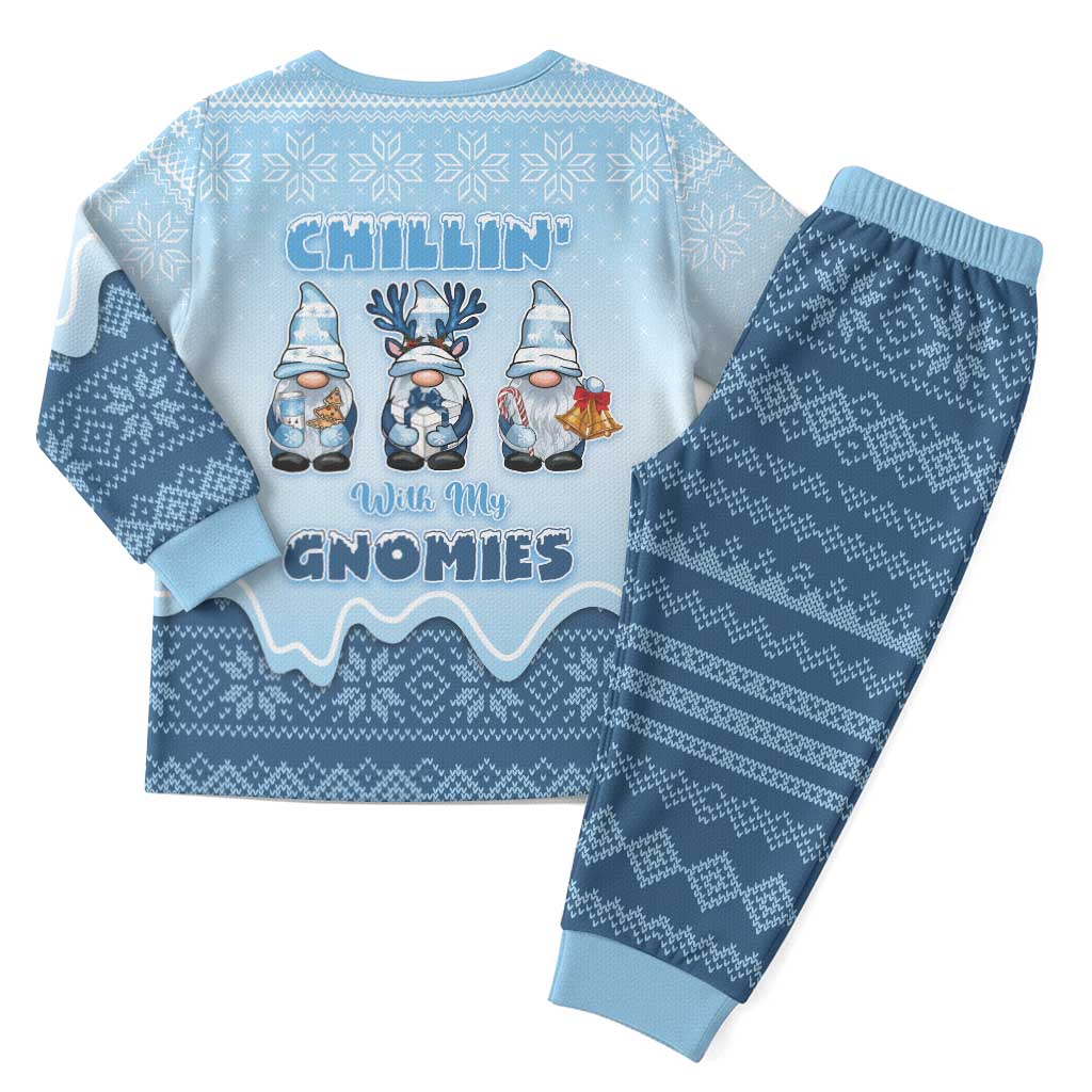 Chillin With My Gnomies Christmas Pajama Set Merry Christmas - Wonder Print Shop
