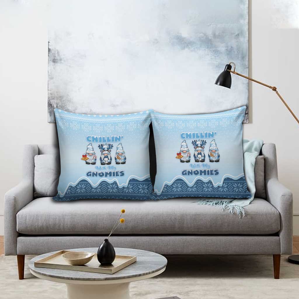 Chillin With My Gnomies Pillow Cover Merry Christmas - Wonder Print Shop