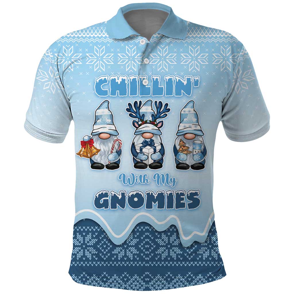 Chillin With My Gnomies Polo Shirt Merry Christmas - Wonder Print Shop