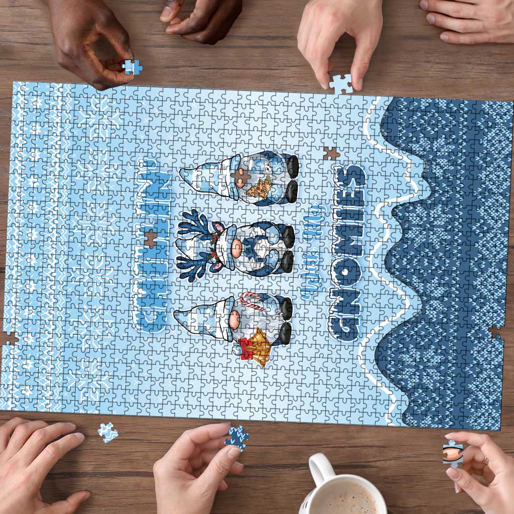 Chillin With My Gnomies Puzzle Merry Christmas - Wonder Print Shop