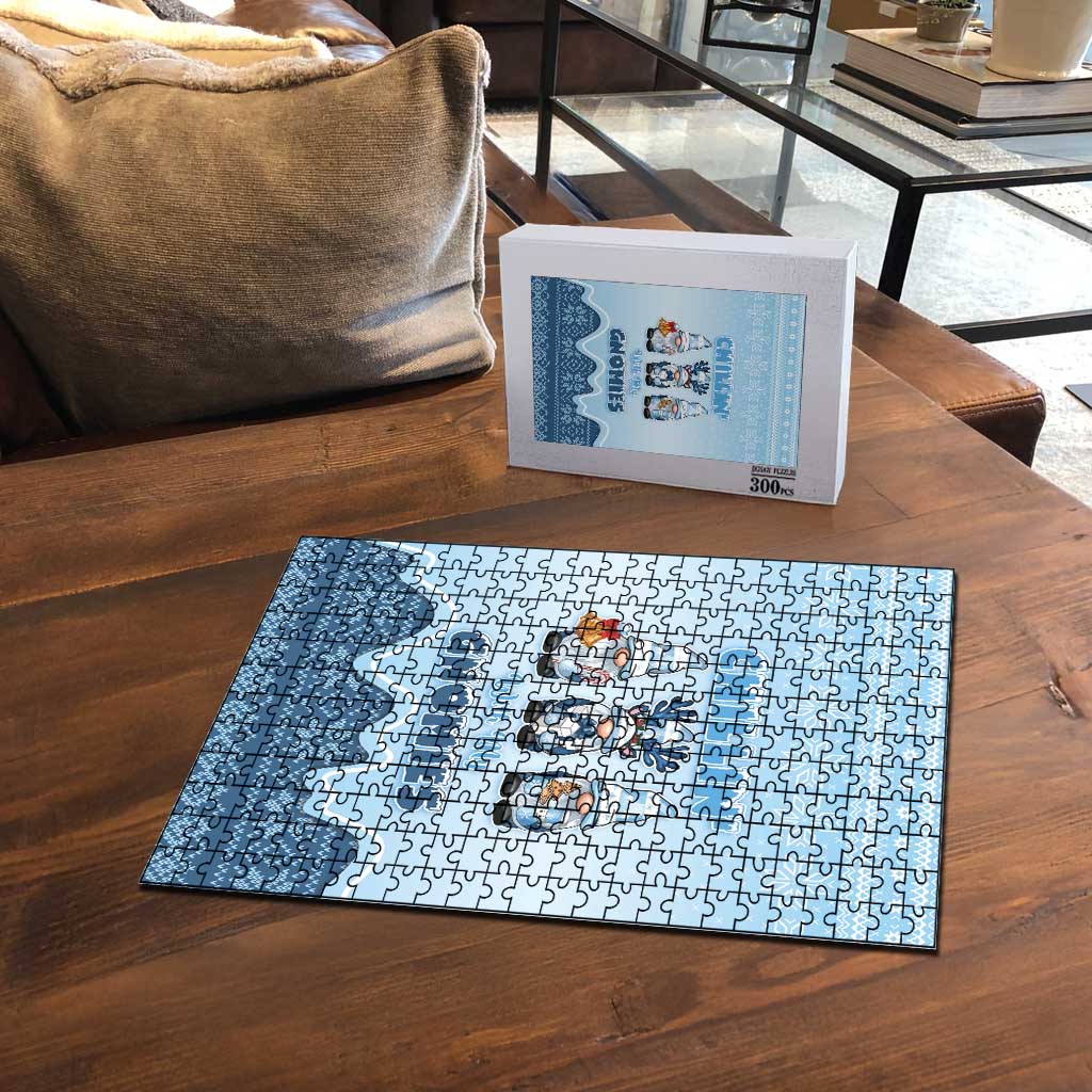 Chillin With My Gnomies Puzzle Merry Christmas - Wonder Print Shop