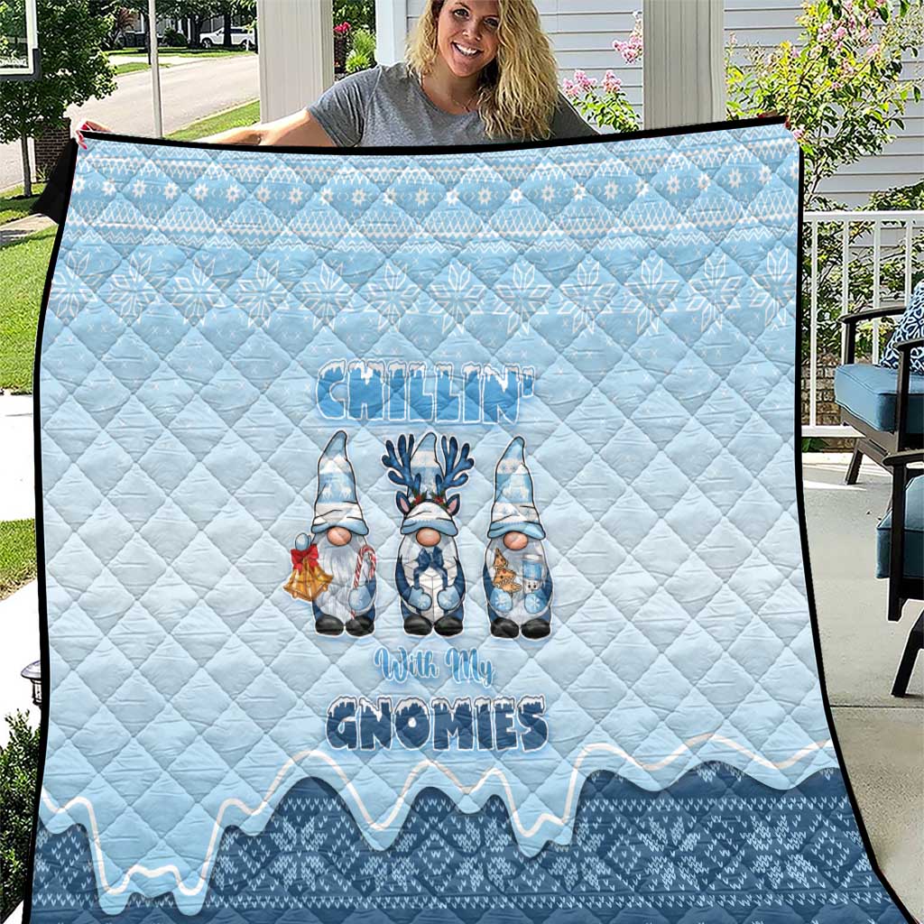 Chillin With My Gnomies Quilt Merry Christmas - Wonder Print Shop