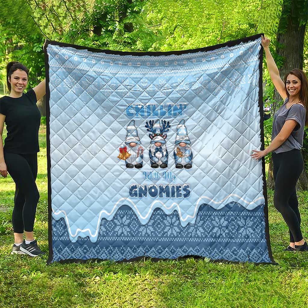 Chillin With My Gnomies Quilt Merry Christmas - Wonder Print Shop