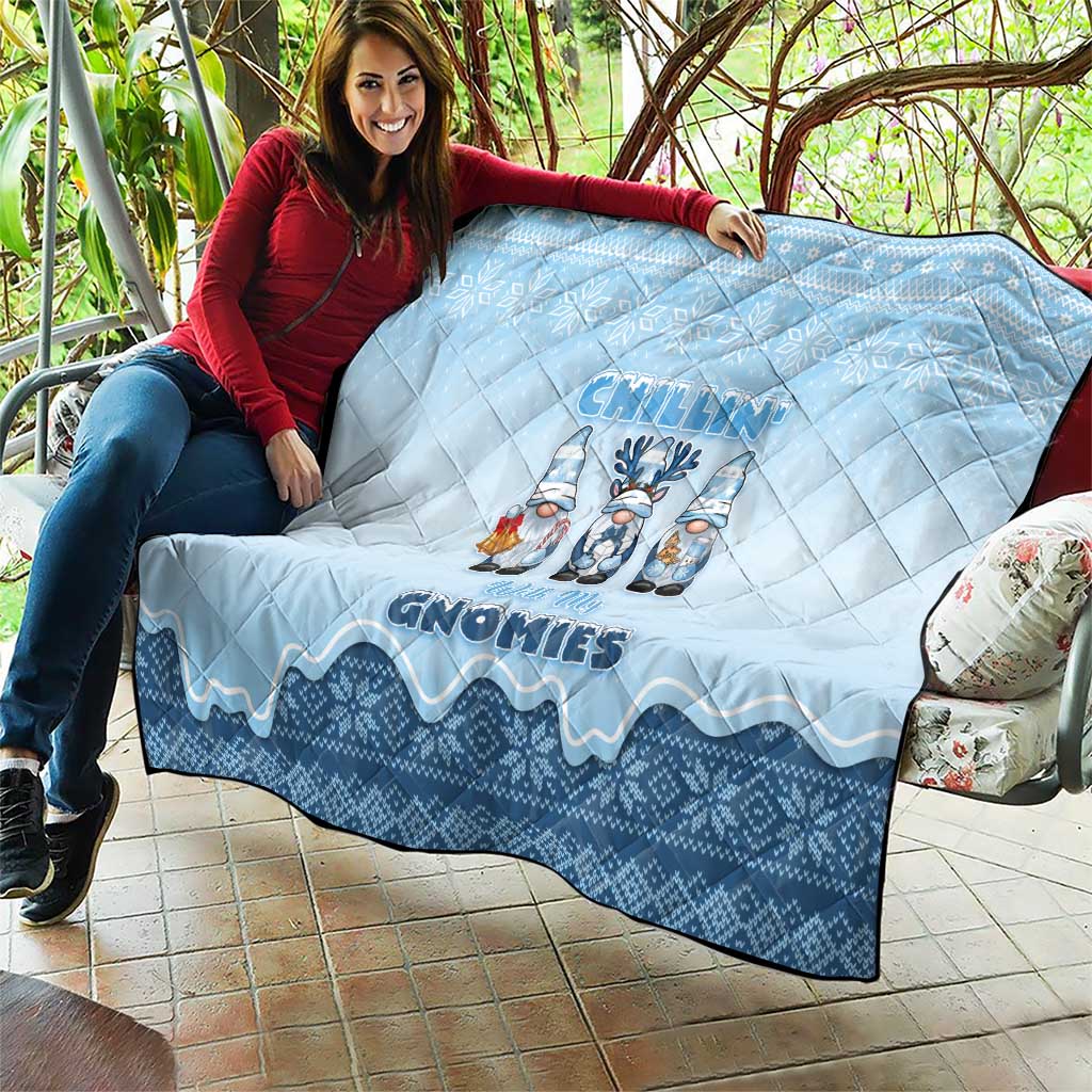 Chillin With My Gnomies Quilt Merry Christmas - Wonder Print Shop