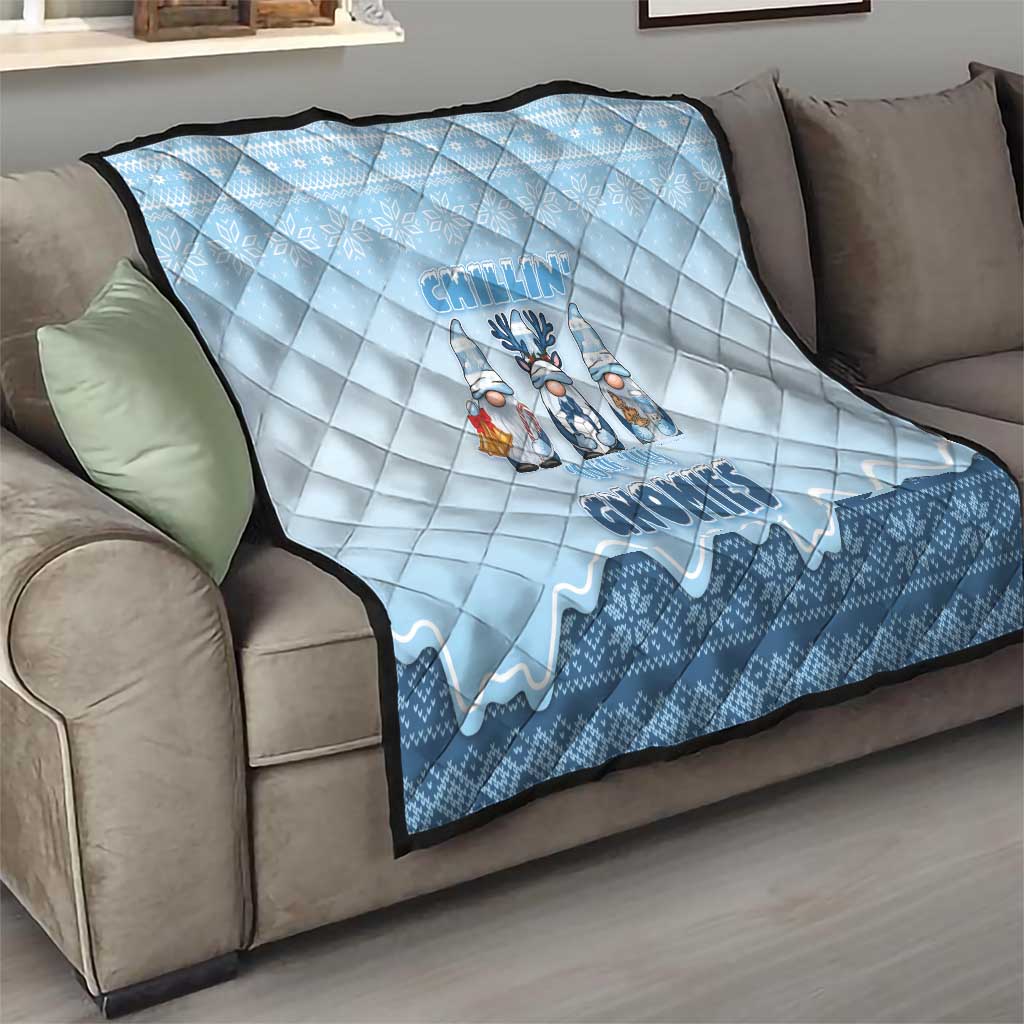 Chillin With My Gnomies Quilt Merry Christmas - Wonder Print Shop