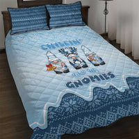Chillin With My Gnomies Quilt Bed Set Merry Christmas - Wonder Print Shop