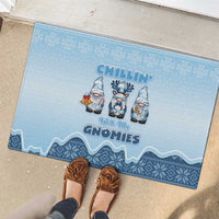 Chillin With My Gnomies Rubber Doormat Merry Christmas - Wonder Print Shop