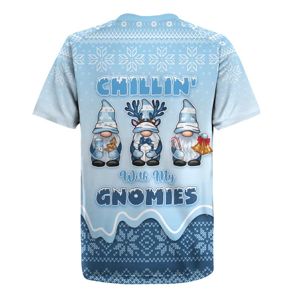 Chillin With My Gnomies Rugby Jersey Merry Christmas - Wonder Print Shop