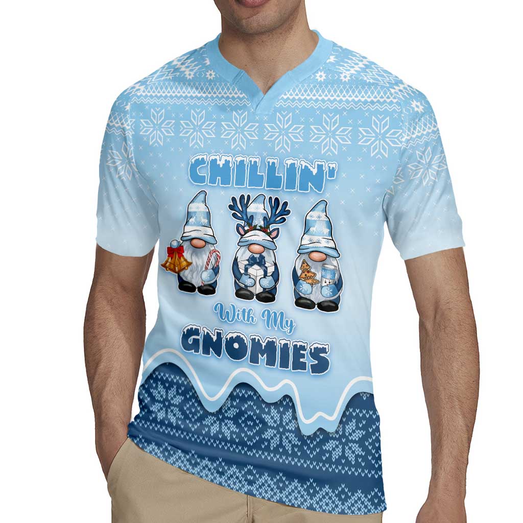 Chillin With My Gnomies Rugby Jersey Merry Christmas - Wonder Print Shop