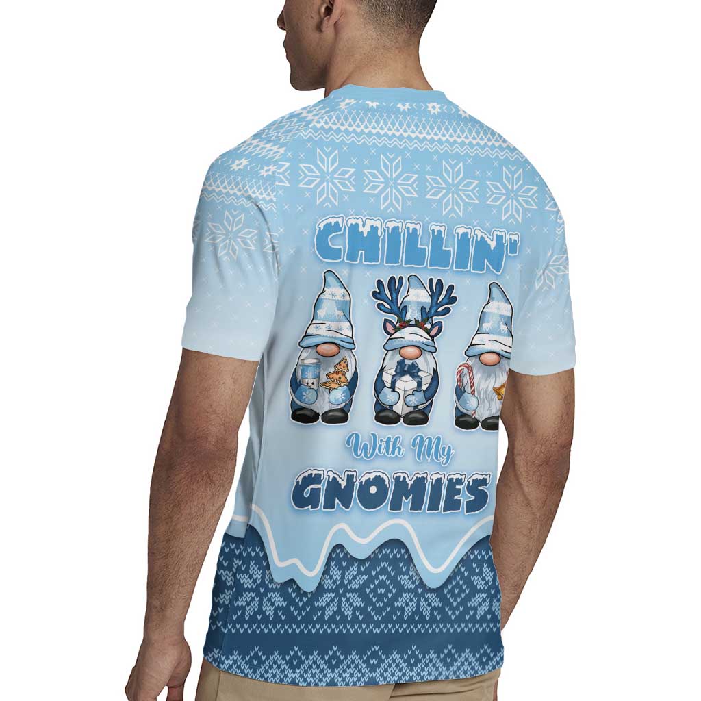 Chillin With My Gnomies Rugby Jersey Merry Christmas - Wonder Print Shop