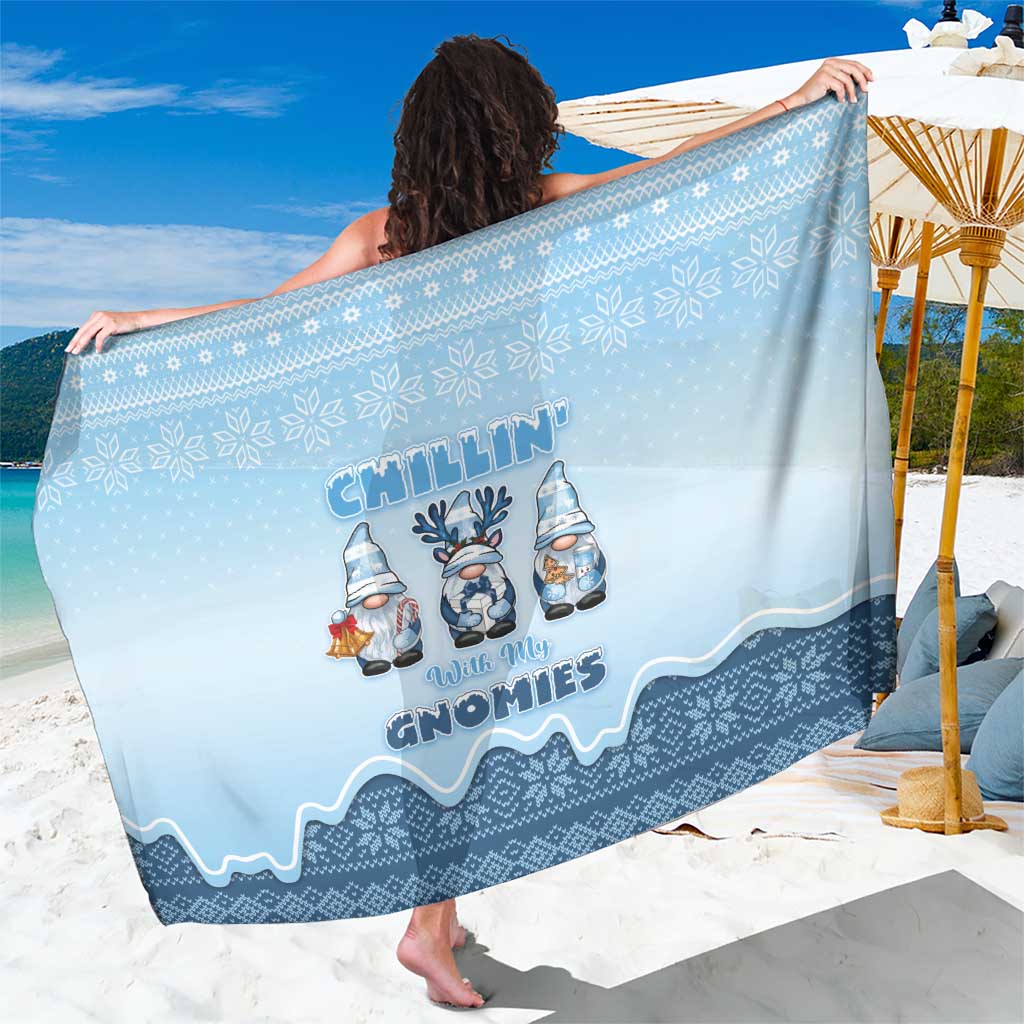 Chillin With My Gnomies Sarong Merry Christmas - Wonder Print Shop