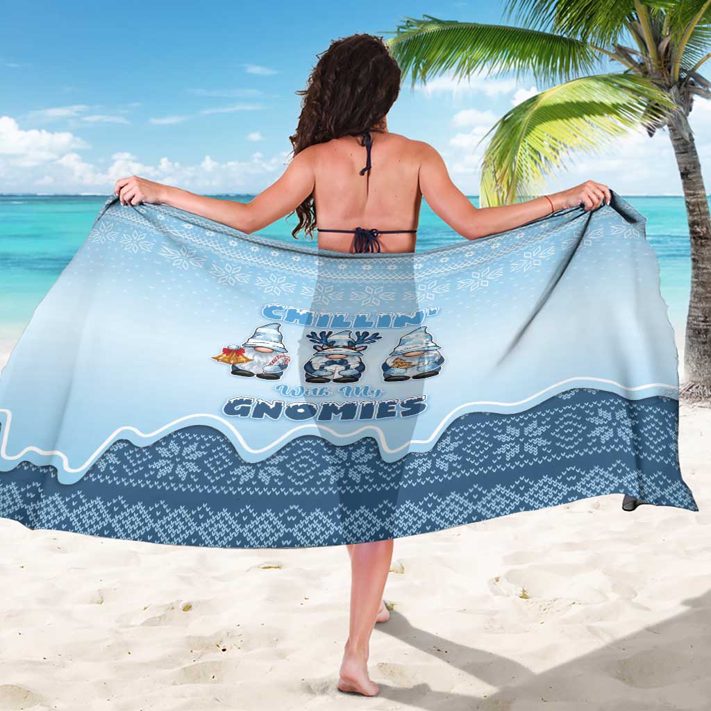 Chillin With My Gnomies Sarong Merry Christmas - Wonder Print Shop