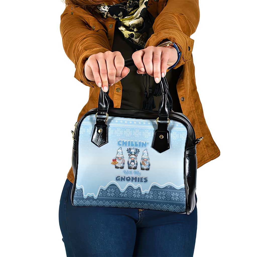 Chillin With My Gnomies Shoulder Handbag Merry Christmas - Wonder Print Shop