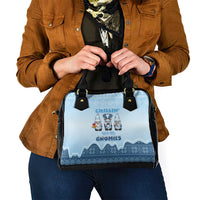 Chillin With My Gnomies Shoulder Handbag Merry Christmas - Wonder Print Shop
