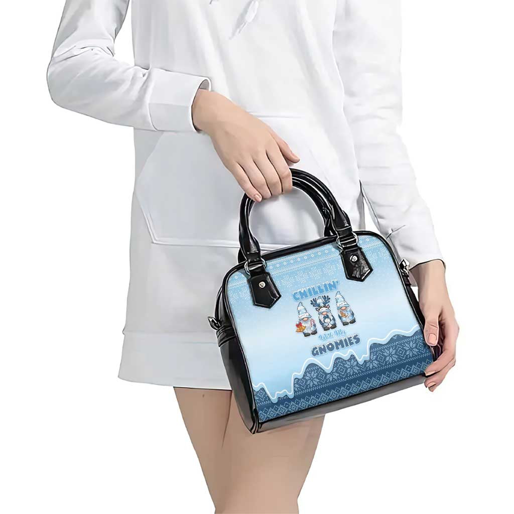 Chillin With My Gnomies Shoulder Handbag Merry Christmas - Wonder Print Shop