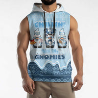 Chillin With My Gnomies Sleeveless Hoodie Merry Christmas - Wonder Print Shop