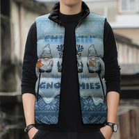 Chillin With My Gnomies Sleeveless Puffer Jacket Merry Christmas - Wonder Print Shop