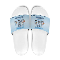 Chillin With My Gnomies Slide Sandals Merry Christmas - Wonder Print Shop