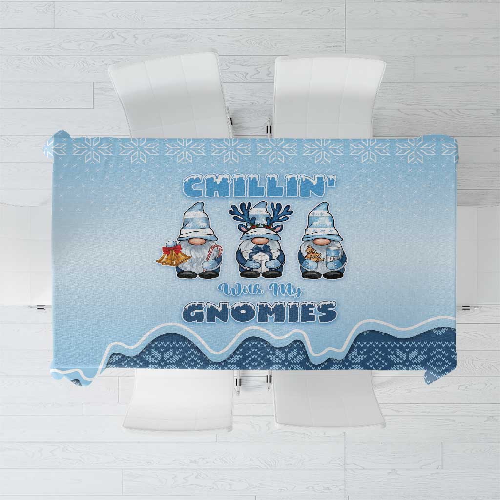 Chillin With My Gnomies Tablecloth Merry Christmas - Wonder Print Shop