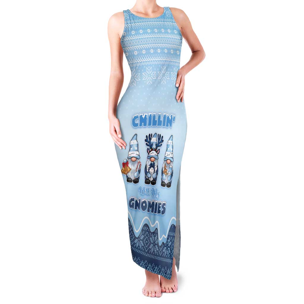 Chillin With My Gnomies Tank Maxi Dress Merry Christmas - Wonder Print Shop