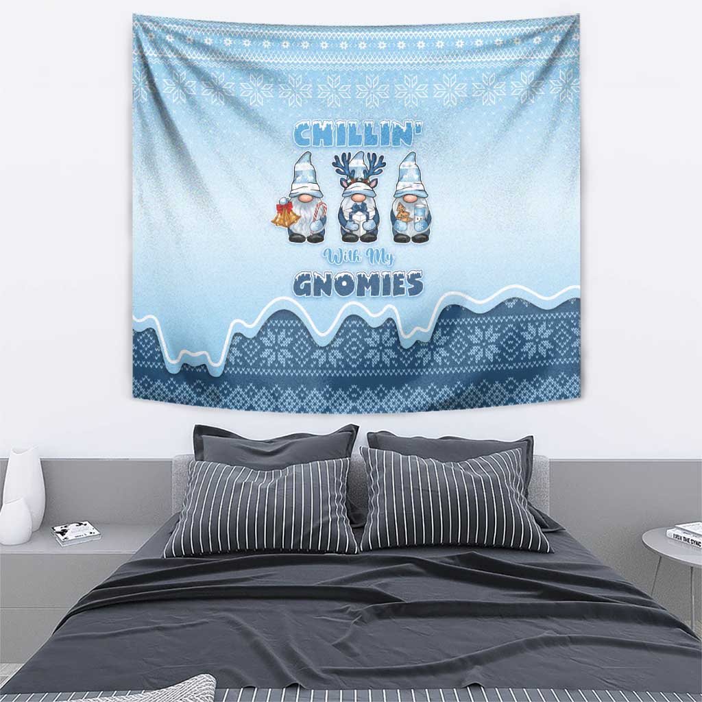 Chillin With My Gnomies Tapestry Merry Christmas - Wonder Print Shop