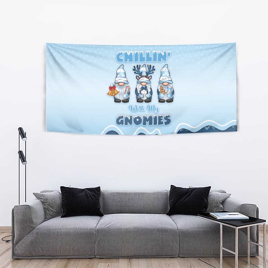 Chillin With My Gnomies Tapestry Merry Christmas - Wonder Print Shop