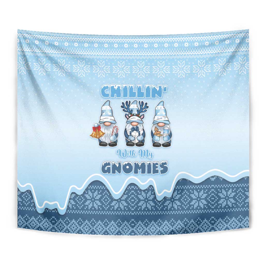 Chillin With My Gnomies Tapestry Merry Christmas - Wonder Print Shop