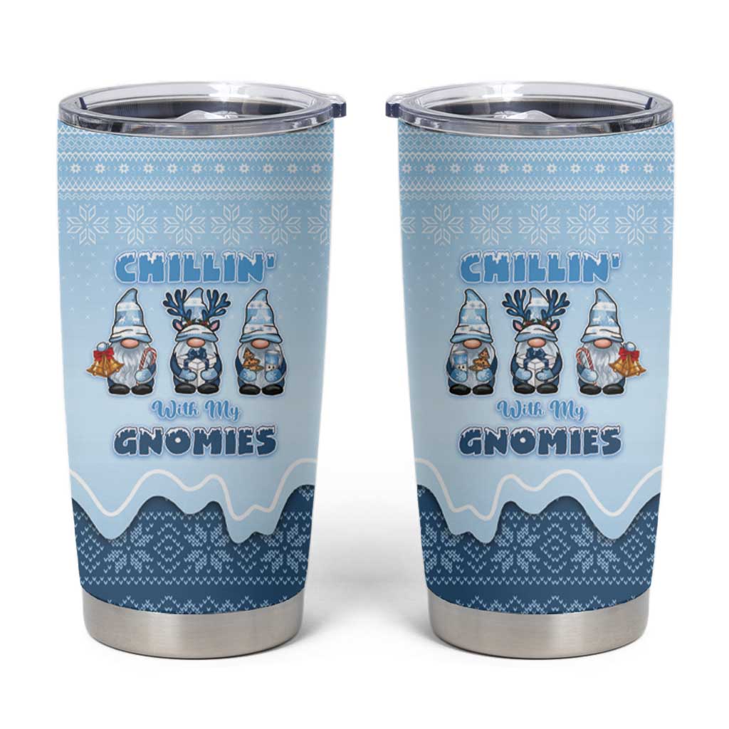 Chillin With My Gnomies Tumbler Cup Merry Christmas - Wonder Print Shop