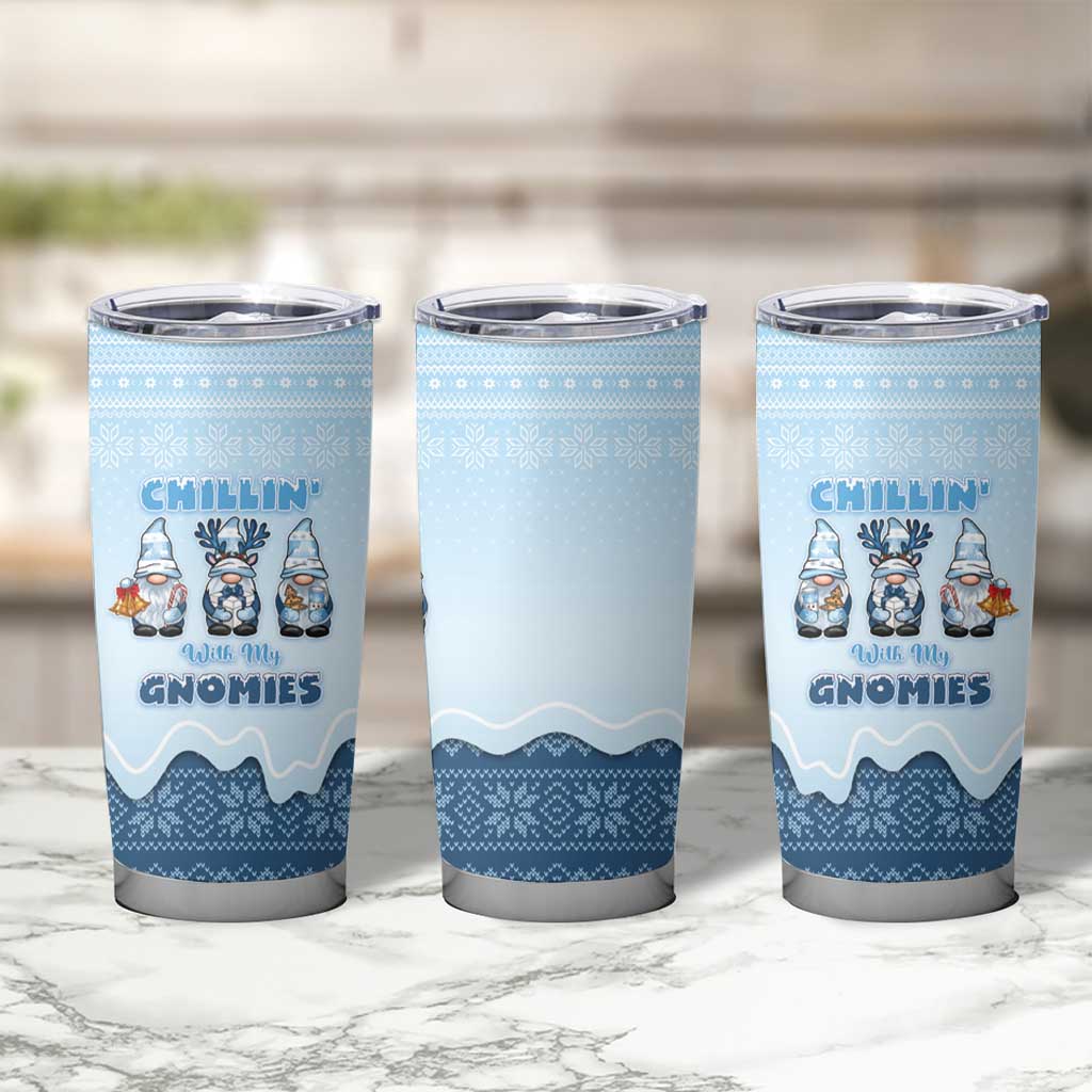 Chillin With My Gnomies Tumbler Cup Merry Christmas - Wonder Print Shop