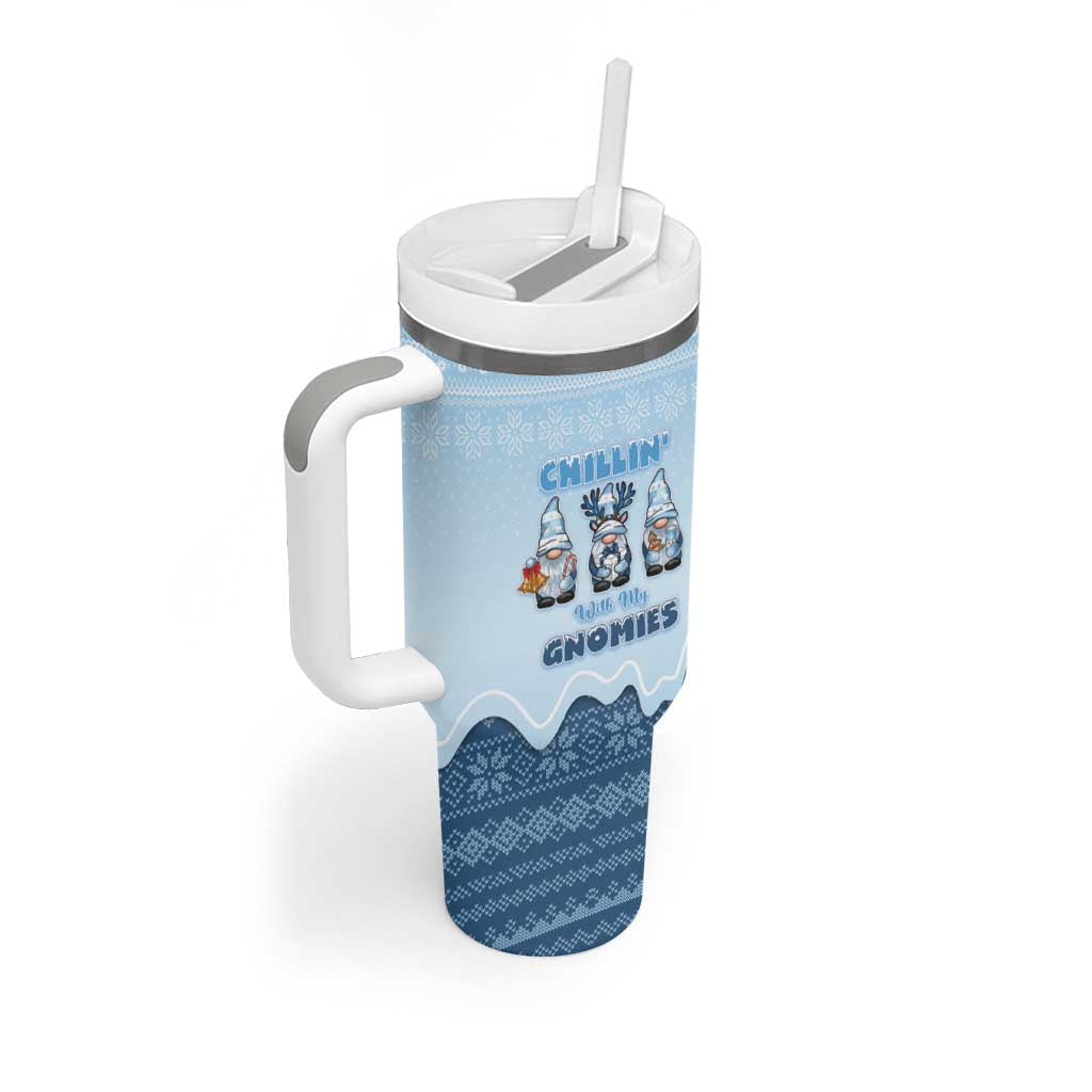 Chillin With My Gnomies Tumbler With Handle Merry Christmas - Wonder Print Shop