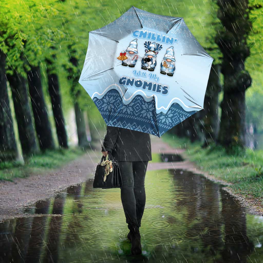 Chillin With My Gnomies Umbrella Merry Christmas - Wonder Print Shop