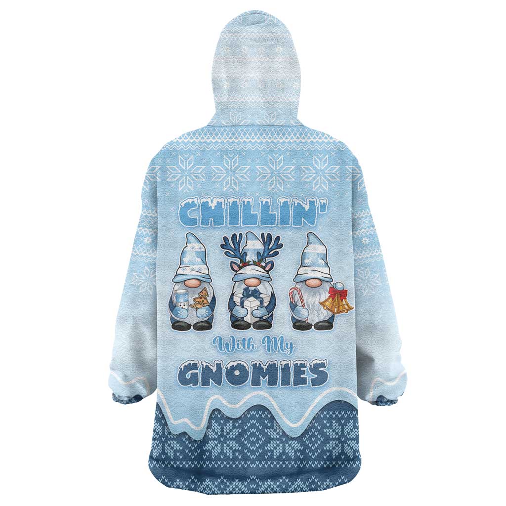 Chillin With My Gnomies Wearable Blanket Hoodie Merry Christmas - Wonder Print Shop