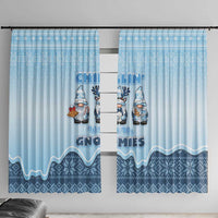 Chillin With My Gnomies Window Curtain Merry Christmas - Wonder Print Shop