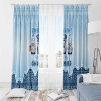 Chillin With My Gnomies Window Curtain Merry Christmas - Wonder Print Shop