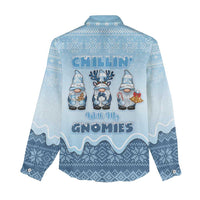 Chillin With My Gnomies Women Casual Shirt Merry Christmas - Wonder Print Shop
