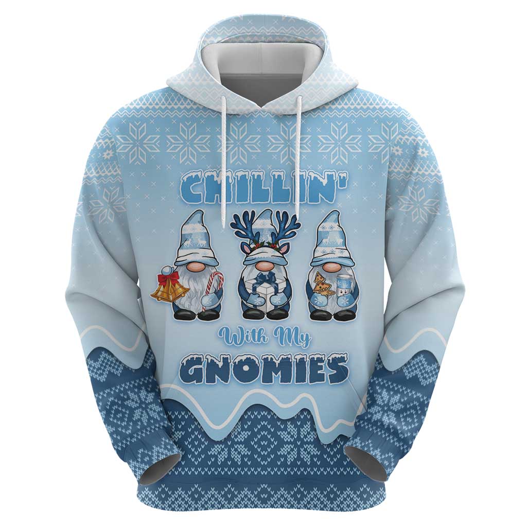 Chillin With My Gnomies Zip Hoodie Merry Christmas - Wonder Print Shop