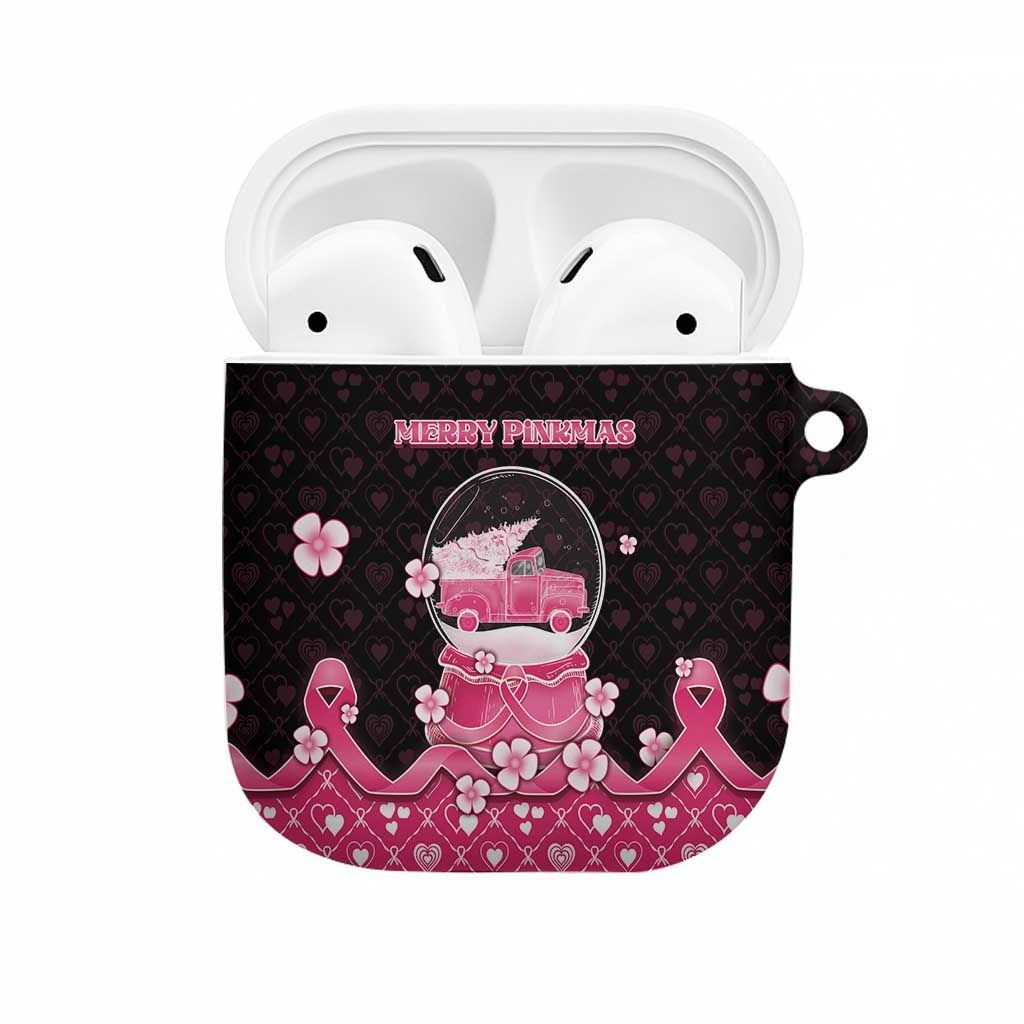 Breast Cancer Christmas AirPods Case Merry Pinkmas - Wonder Print Shop