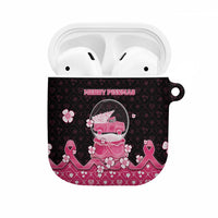Breast Cancer Christmas AirPods Case Merry Pinkmas - Wonder Print Shop