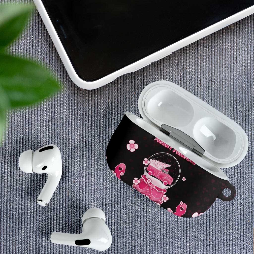 Breast Cancer Christmas AirPods Case Merry Pinkmas - Wonder Print Shop