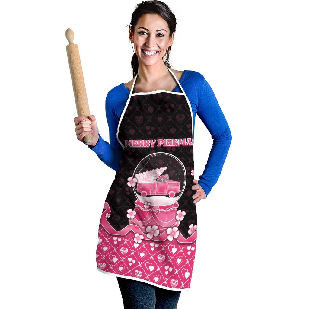 Breast Cancer Christmas Apron Merry Pinkmas - Wonder Print Shop