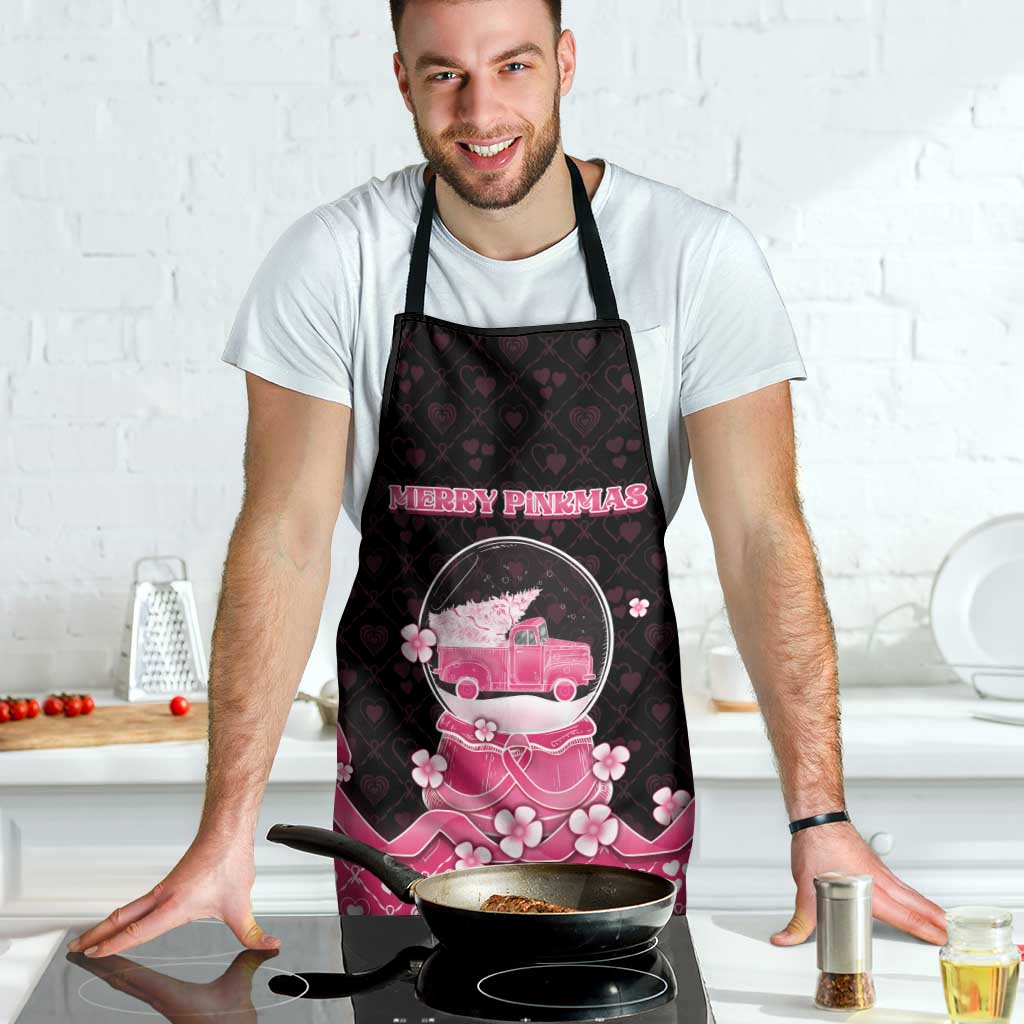 Breast Cancer Christmas Apron Merry Pinkmas - Wonder Print Shop