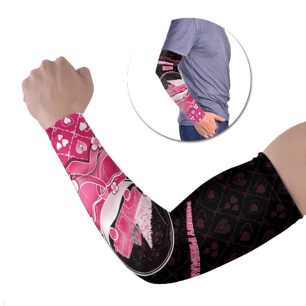 Breast Cancer Christmas Arm Sleeves Merry Pinkmas - Wonder Print Shop