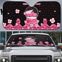 Breast Cancer Christmas Auto Sun Shade Merry Pinkmas - Wonder Print Shop
