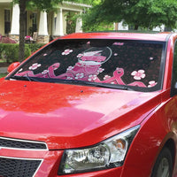 Breast Cancer Christmas Auto Sun Shade Merry Pinkmas - Wonder Print Shop