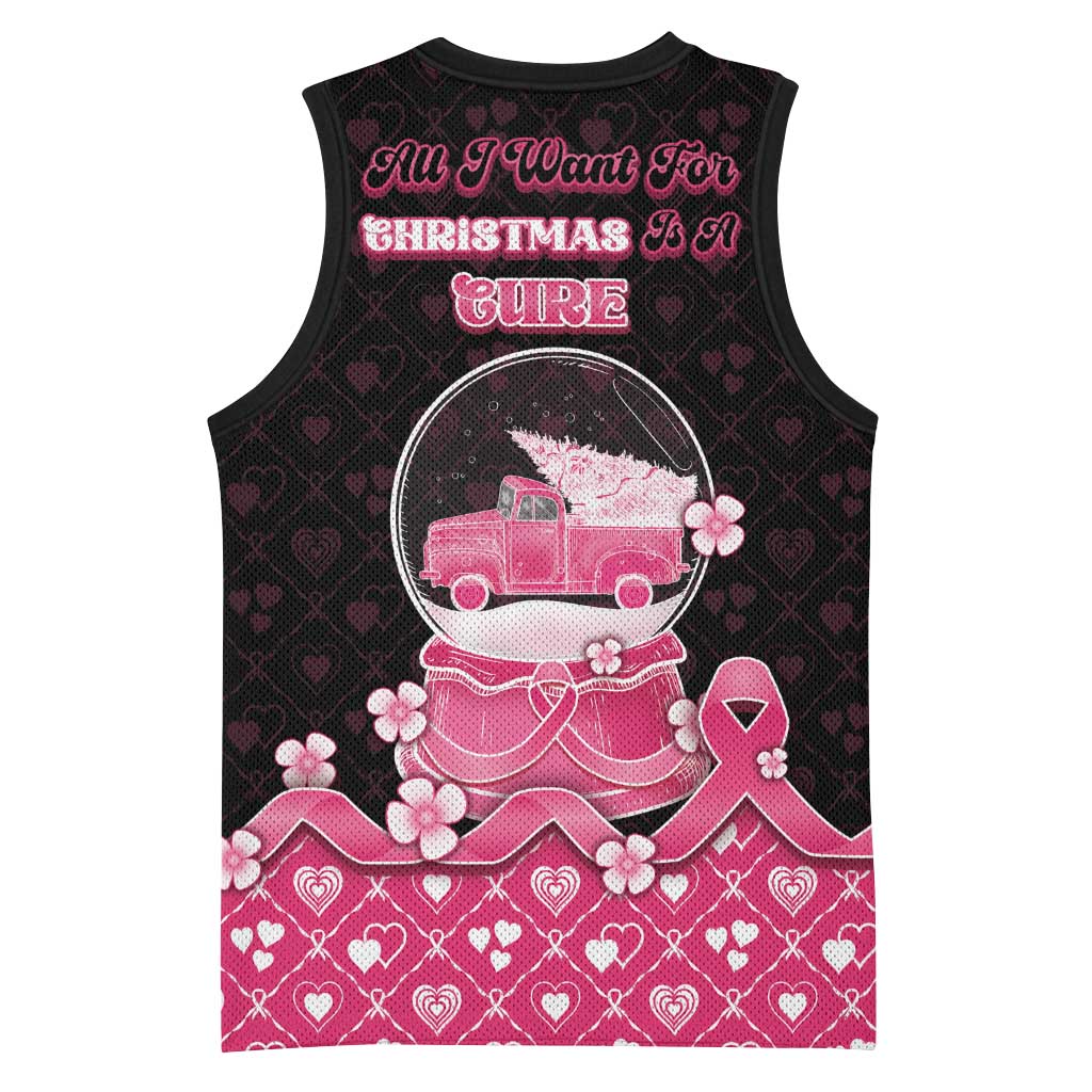 Breast Cancer Christmas Basketball Jersey Merry Pinkmas - Wonder Print Shop