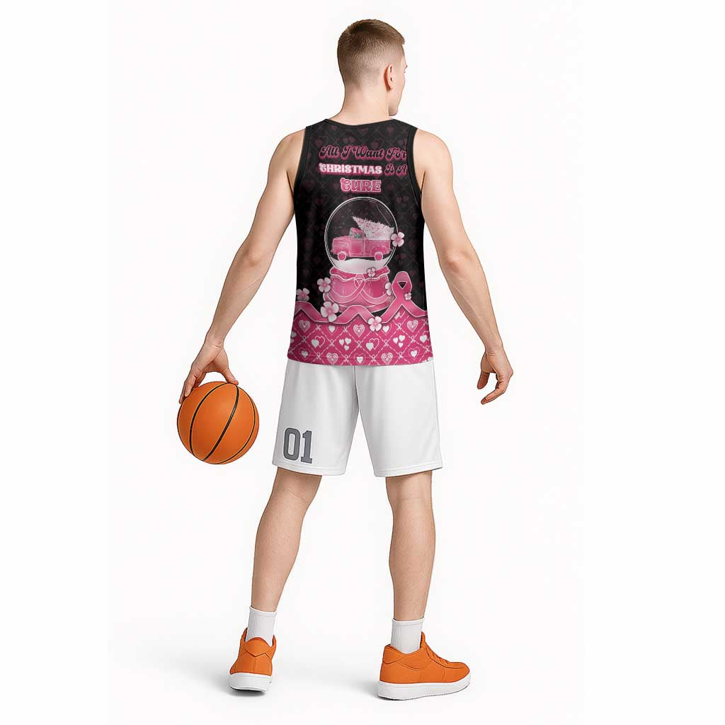 Breast Cancer Christmas Basketball Jersey Merry Pinkmas - Wonder Print Shop