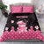 Breast Cancer Christmas Bedding Set Merry Pinkmas - Wonder Print Shop