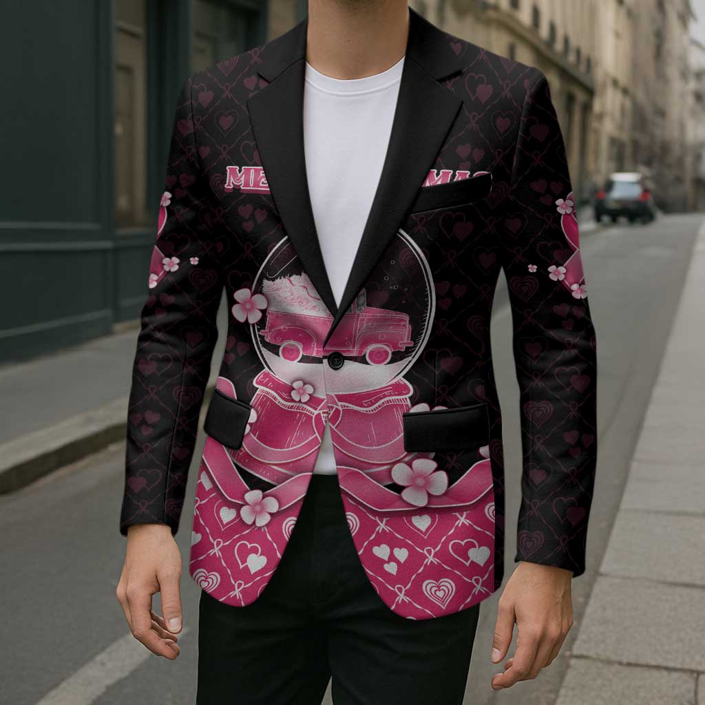 Breast Cancer Christmas Blazer Merry Pinkmas - Wonder Print Shop